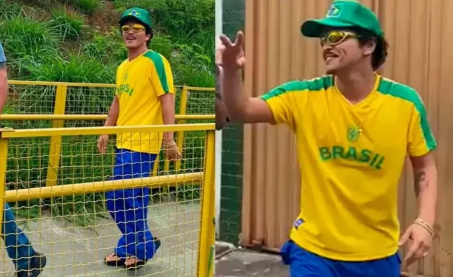 Bruno Mars se diverte com fãs em passeio por Belo Horizonte