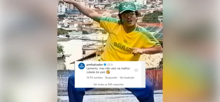 Perfil da Prefeitura de Salvador comenta em vídeo de despedida de Bruno Mars: “Não veio na melhor”