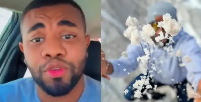 Ex-BBB Davi Brito se irrita após virar piada com vídeo da neve: “Não tô nem aí para o que vocês falam”