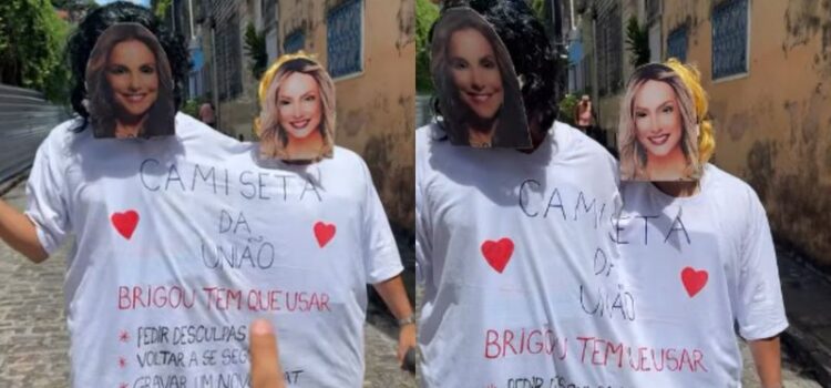 Paz? Amigos se juntam e fazem ‘camisa da união’ entre Ivete Sangalo e Claudia Leitte; assista