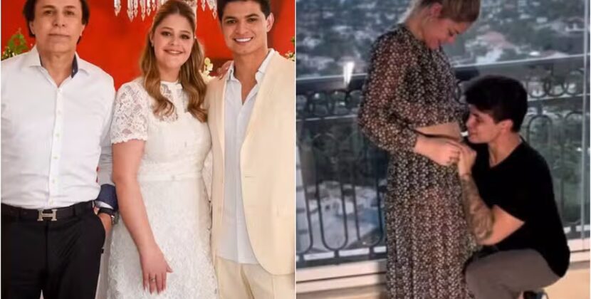 Grávida, filha de Tom Cavalcante fala da escolha de vestido de noiva para casamento com sertanejo